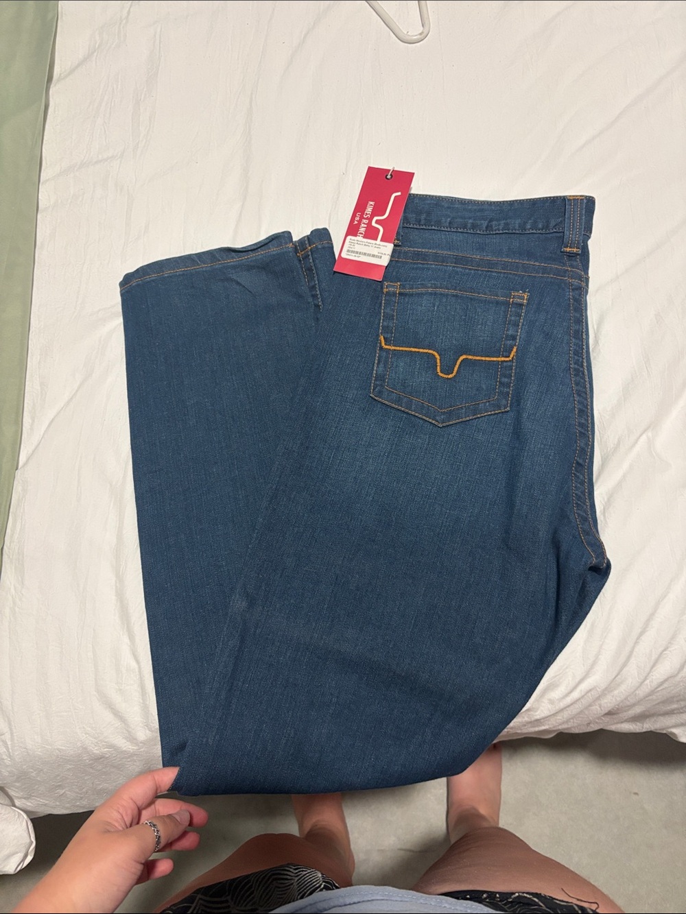 Kimes Ranch Women's Dark Blue Jeans with Contrast Stitching